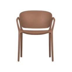 Bent Tuinstoel kunststof zalmroze