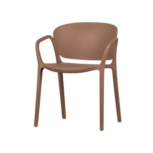 Bent Tuinstoel kunststof zalmroze