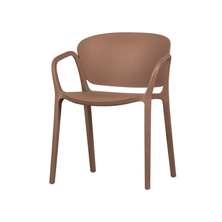 Bent Tuinstoel kunststof zalmroze