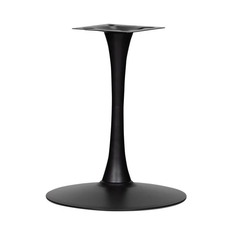 Bistro Tafelpoot trompet metaal zwart