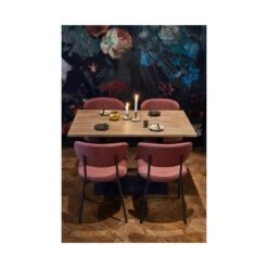 Bistro Tafelpoot vierkant metaal zwart