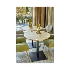 Bistro Tafelvoet vierkant metaal zwart