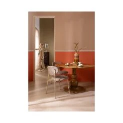 Blanco ronde Eettafel mangohout geel 120cm