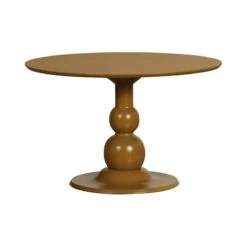 Blanco ronde Eettafel mangohout geel 120cm