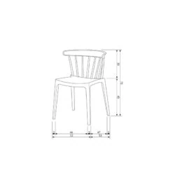 Bliss Tuinstoel kunststof zwart