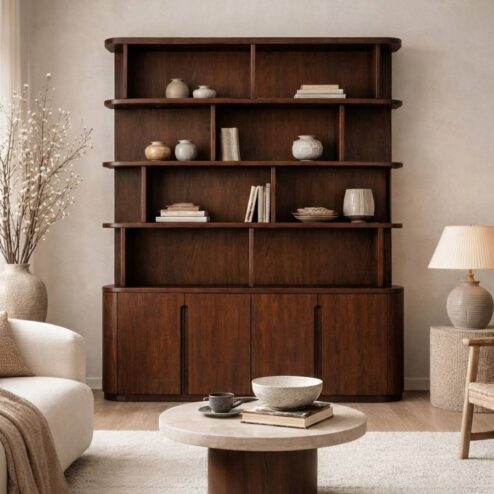 Boekenkast Yama walnoot | 165cm