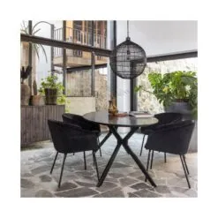 Bruno Ovale Eettafel zwart 220cm