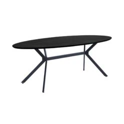 Bruno Ovale Eettafel zwart 220cm