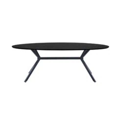 Bruno Ovale Eettafel zwart 220cm
