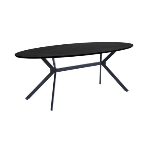 Bruno Ovale Eettafel zwart 220cm