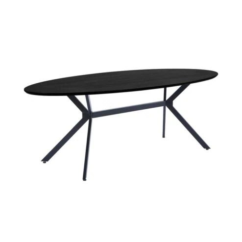 Bruno Ovale Eettafel zwart 220cm