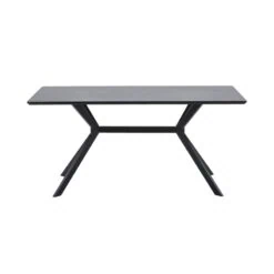 Bruno Rechthoekige Eettafel zwart 160cm