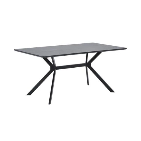 Bruno Rechthoekige Eettafel zwart 160cm