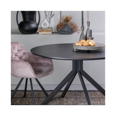 Bruno Ronde Eettafel zwart 120cm