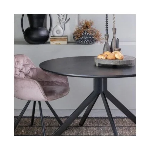 Bruno Ronde Eettafel zwart 120cm