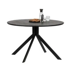 Bruno Ronde Eettafel zwart 120cm