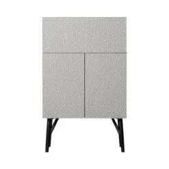 Carved Organic Drankkast mangohout grijs 90cm