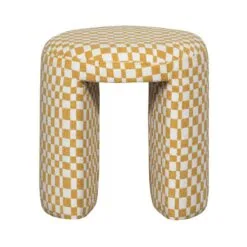 Charlie Kruk ruit dessin geel