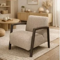 Charlie fauteuil walnoot