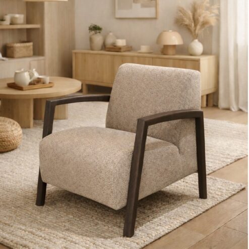 Charlie fauteuil walnoot