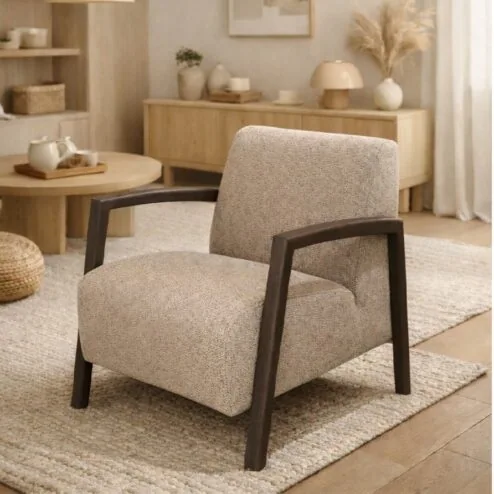 Charlie fauteuil walnoot