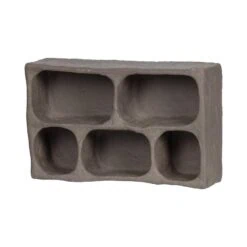 Clay Wandkastje papier maché grijs