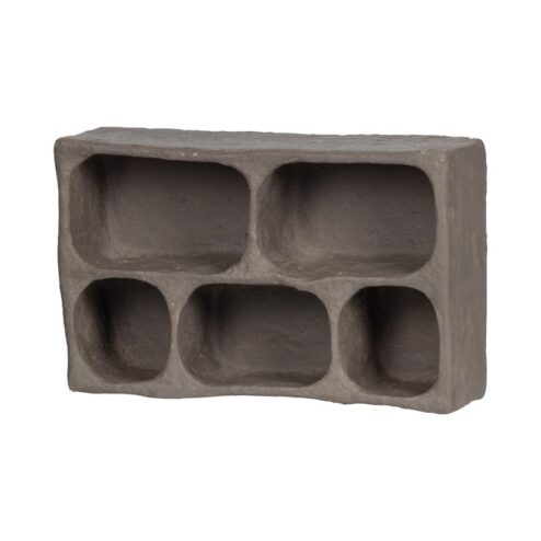 Clay Wandkastje papier maché grijs