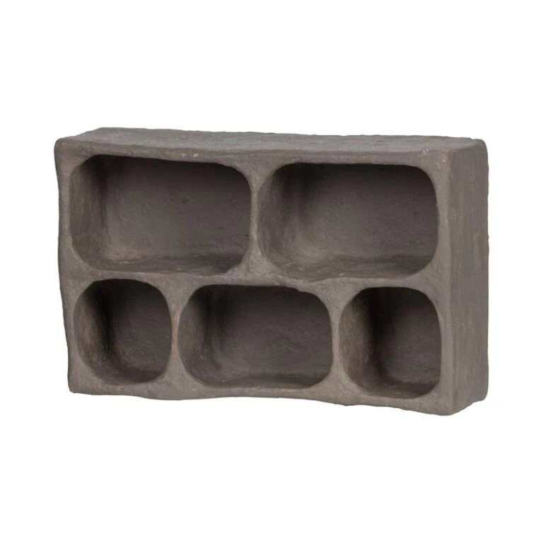 Clay Wandkastje papier maché grijs