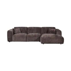 Cloud Chaise longue bank rechts chenille bruin