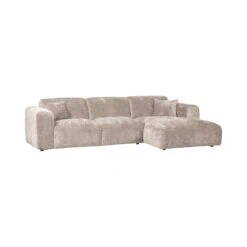 Cloud Chaise longue bank rechts chenille naturel