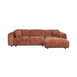 Cloud Chaise longue bank rechts chenille terracotta