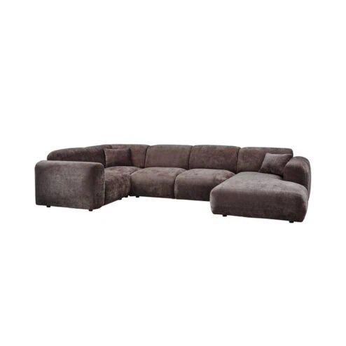 Cloud Hoekbank links geweven chenille bruin