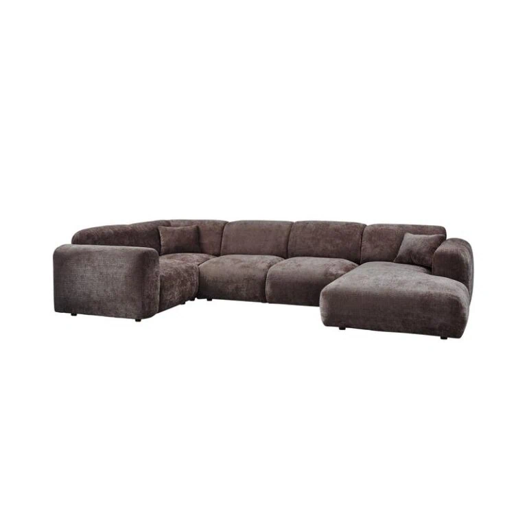 Cloud Hoekbank links geweven chenille bruin