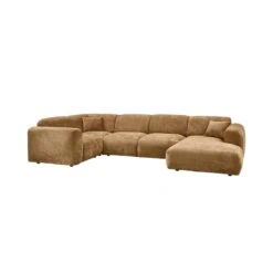 Cloud Hoekbank links geweven chenille geel