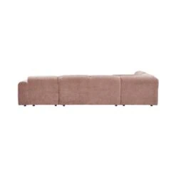 Cloud Hoekbank links geweven chenille taupe/roze