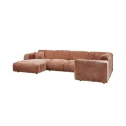 Cloud Hoekbank rechts geweven chenille terracotta