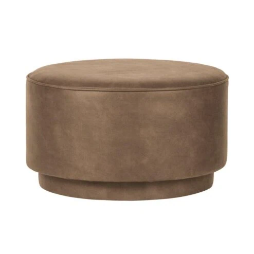 Coffee Poef lederlook cognac