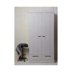 Connect 2-deurs Kledingkast met lade grijs