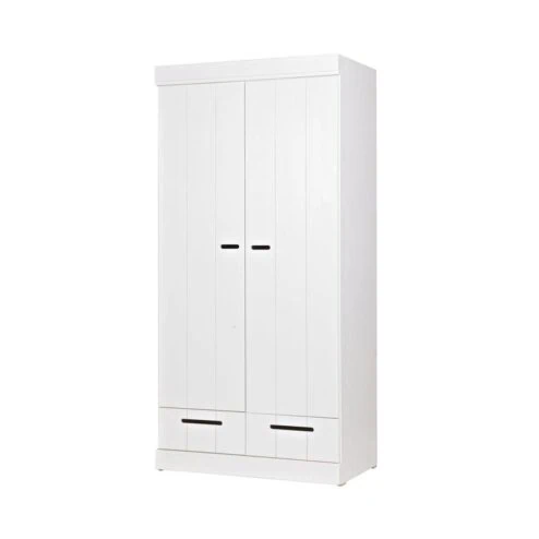Connect 2-deurs Kledingkast met lade wit