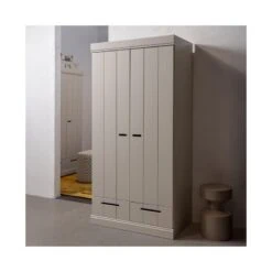 Connect 2-deurs Kledingkast met lade zand