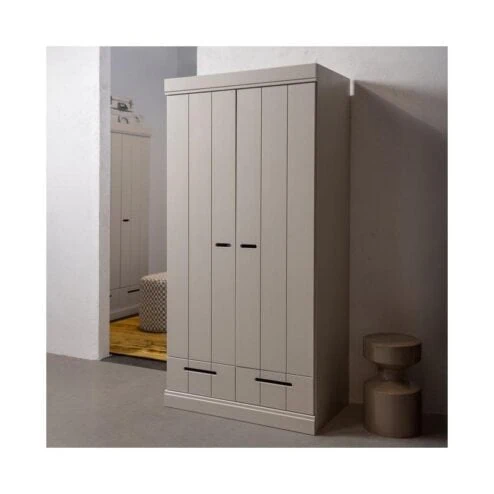 Connect 2-deurs Kledingkast met lade zand