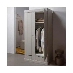 Connect 2-deurs Kledingkast met lade zand