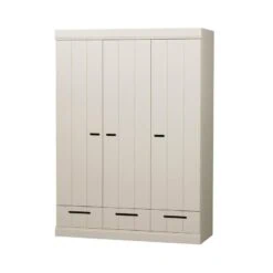 Connect 3-deurs Kledingkast met lade zand