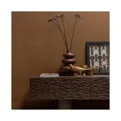 Crumble Carved Tv-meubel mangohout donkerbruin 180cm