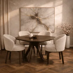 Dano eettafel vierkant mangohout espresso