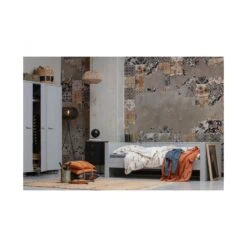 Dennis 3-deurs Kledingkast grenen grijs 158cm