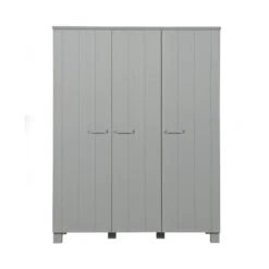 Dennis 3-deurs Kledingkast grenen grijs 158cm
