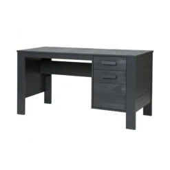 Dennis Bureau grenen grijs steel 141cm