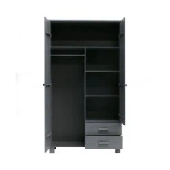 Dennis Kledingkast met laden grenen grijs 111cm