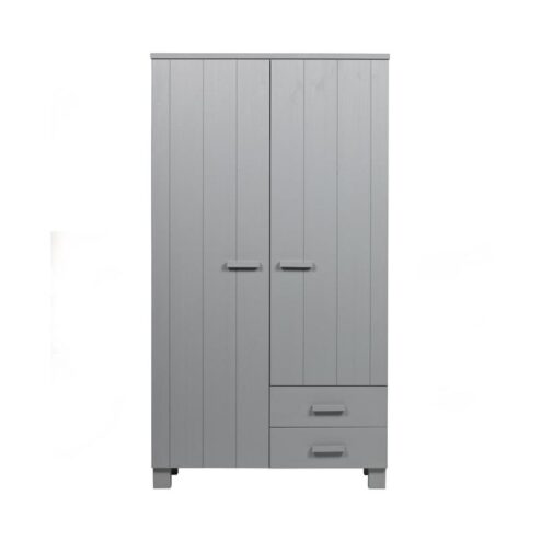 Dennis Kledingkast met laden grenen grijs 111cm